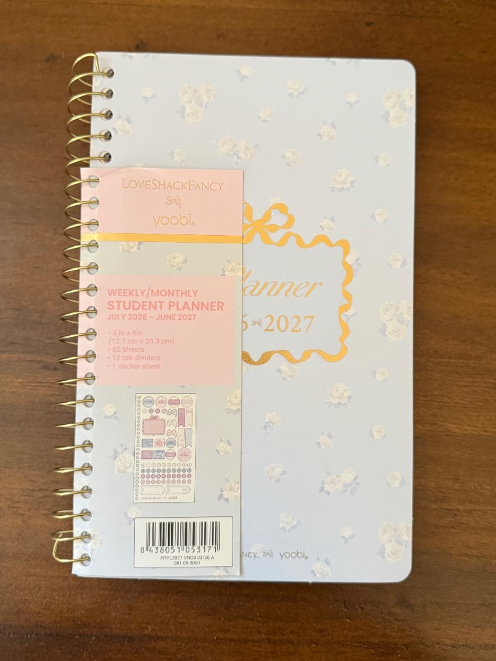 LoveShackFancy x Target Planner in Light Blue Floral